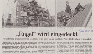 "Engel" wird eingedeckt